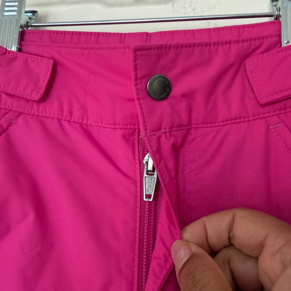Columbia Girls Pink Snow Pants Size Small 7/8 Insulated Winter Ski Cargo Pants - Picture 7 of 13
